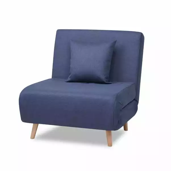 Leader Lifestyle Macy Fabric Blue Chair Bed - Image 2