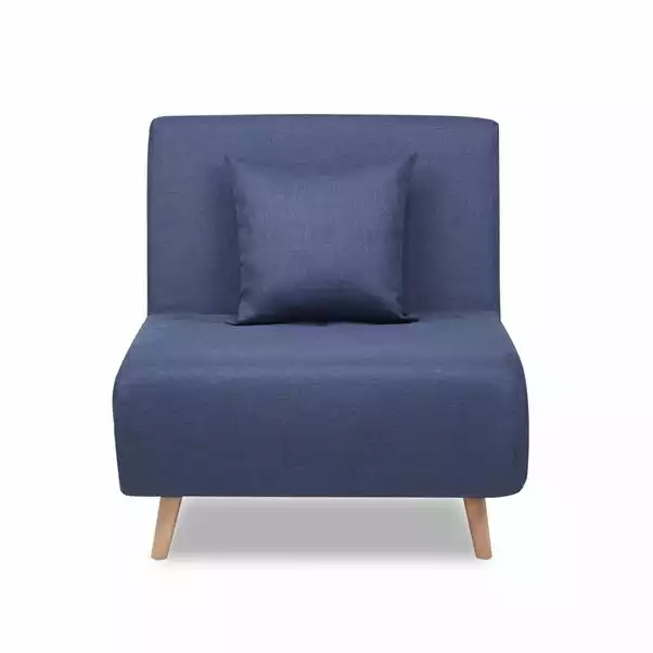 Leader Lifestyle Macy Fabric Blue Chair Bed - Image 3