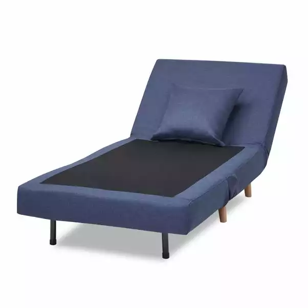 Leader Lifestyle Macy Fabric Blue Chair Bed - Image 4