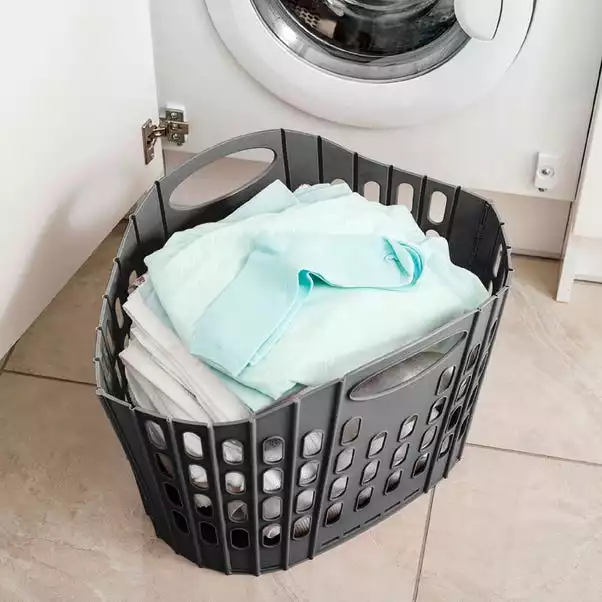 Addis Fold Flat Grey Laundry Basket - Image 4