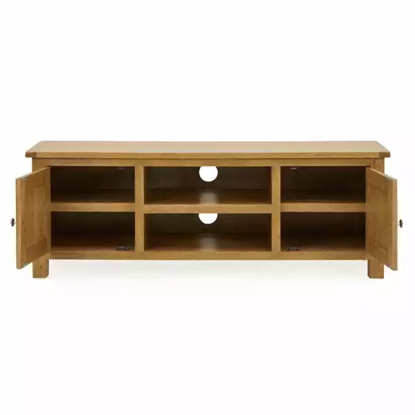 Dunelm Bromley Wide TV Unit Oak - Image 3