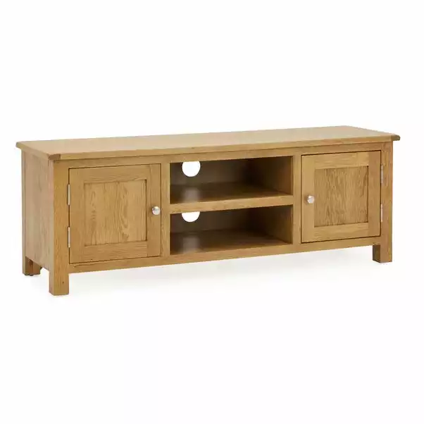 Dunelm Bromley Wide TV Unit Oak - Image 4