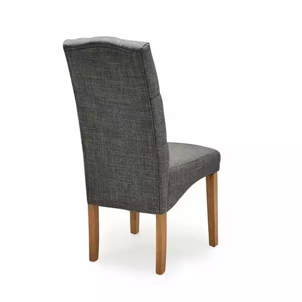 Dunelm Darcy Set Of 2 Dining Chairs Charcoal - Image 5