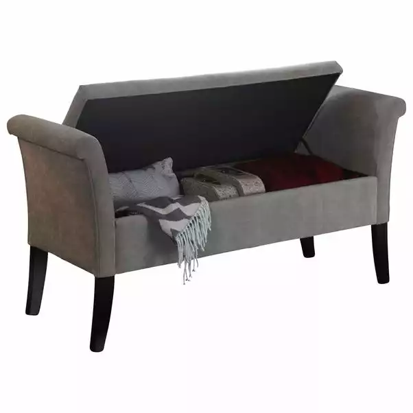 GFW Balmoral Silver Chenille Window Seat - Image 2