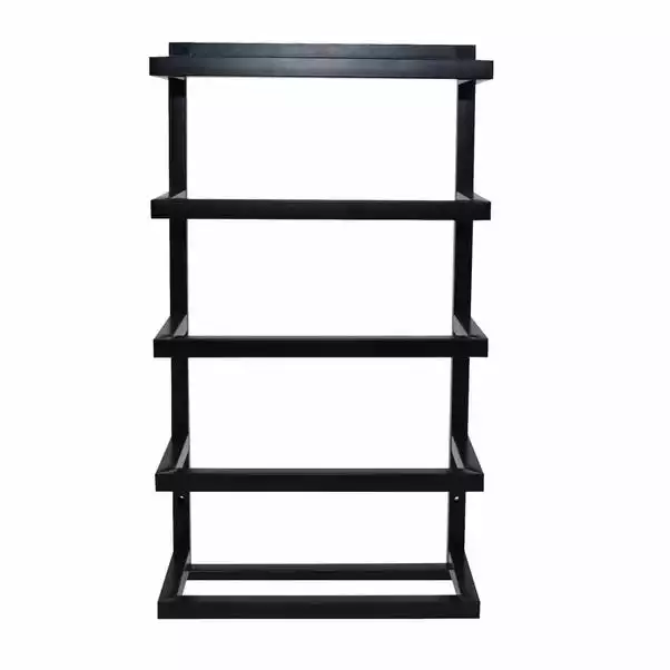 Lloyd Pascal Matt Black 5 Tier Wall Towel Rack - Image 2