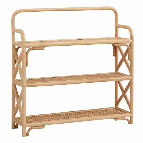 Dunelm French Cane 3 Tier Shelving Unit - Image 2
