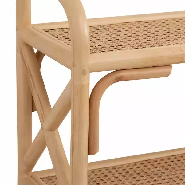 Dunelm French Cane 3 Tier Shelving Unit - Image 3