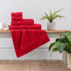 Dunelm Red Egyptian Cotton Towel