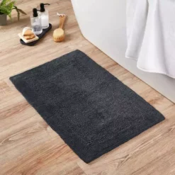 Dunelm Super Soft Reversible Charcoal Bath Mat
