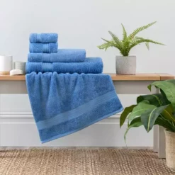 Dunelm Cornflower Egyptian Cotton Towel