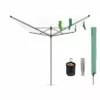 Brabantia 4 Arm Liftomatic Rotary Washing Line With Accessories, 50m