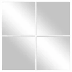 Dunelm Pack Of 4 Square Multi Purpose Tile Mirrors, 27cm