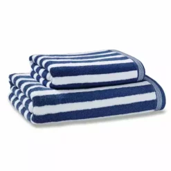 Dunelm Nautical Stripe Navy Towel