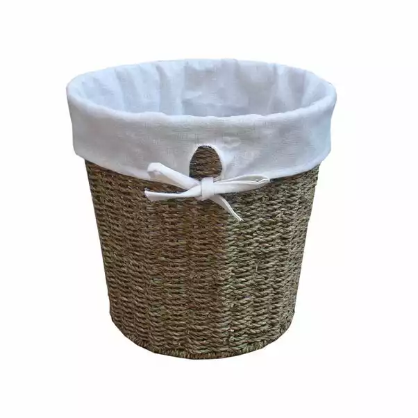 Dunelm Seagrass Waste Paper Bin With Liner