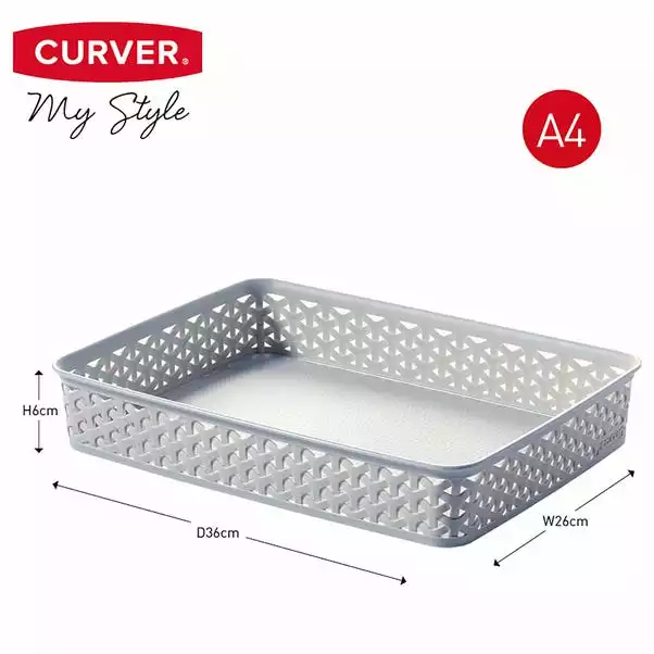 Curver Grey A4 Tray - Image 5
