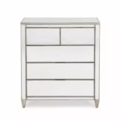 Dunelm Fitzgerald 5 Drawer Chest, Mirrored