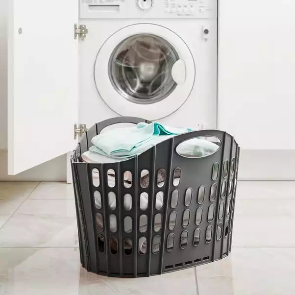 Addis Fold Flat Grey Laundry Basket