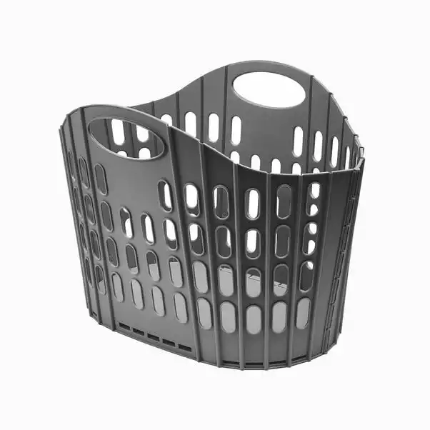 Addis Fold Flat Grey Laundry Basket - Image 2