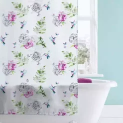 Dunelm Heavenly Hummingbird Shower Curtain