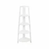 Lloyd Pascal White 4 Tier Corner Shelving Unit