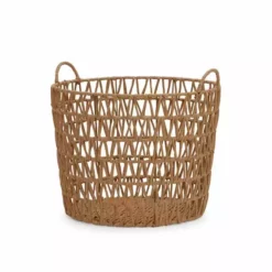 Dunelm Tapered Brown Paper Rope Storage Basket