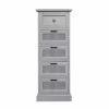 Dunelm Lucy Cane Tall 5 Drawer Chest