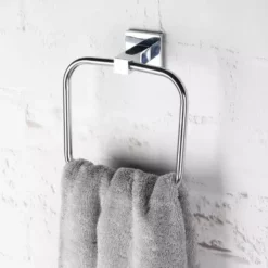 Dunelm Square Wall Mounted Towel Ring