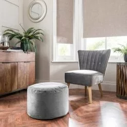 Dunelm Isla Pouffe - Light Grey