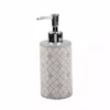 Dunelm Geo Tile Grey Ceramic Lotion Dispenser