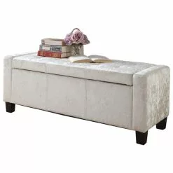 GFW Verona Crushed Velvet Ottoman