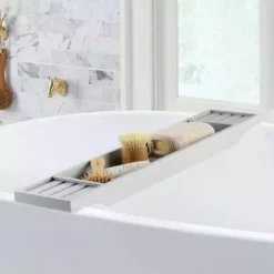 Dunelm Grey Bamboo Bath Rack