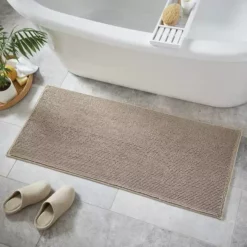 Dunelm Pebble Mini Bobble Bath Runner