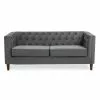 Kyoto Leah Velvet Chesterfield 3 Seater Sofa