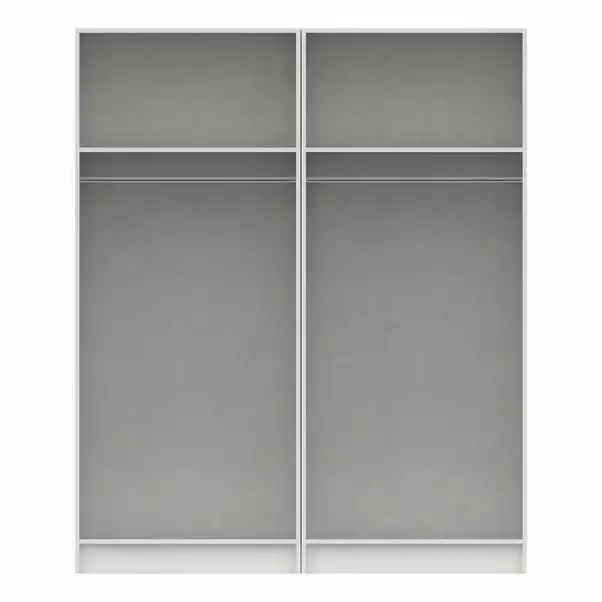 One Call Furniture Parker 4 Door Wardrobe, Mirrored - Image 4