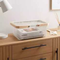 Dunelm White Large Wire Basket