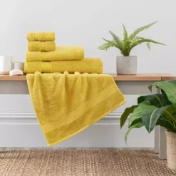 Dunelm Ochre Egyptian Cotton Towel