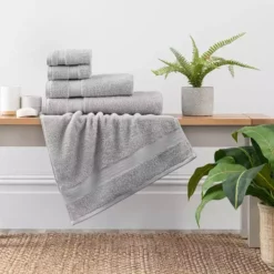 Dunelm Silver Egyptian Cotton Towel