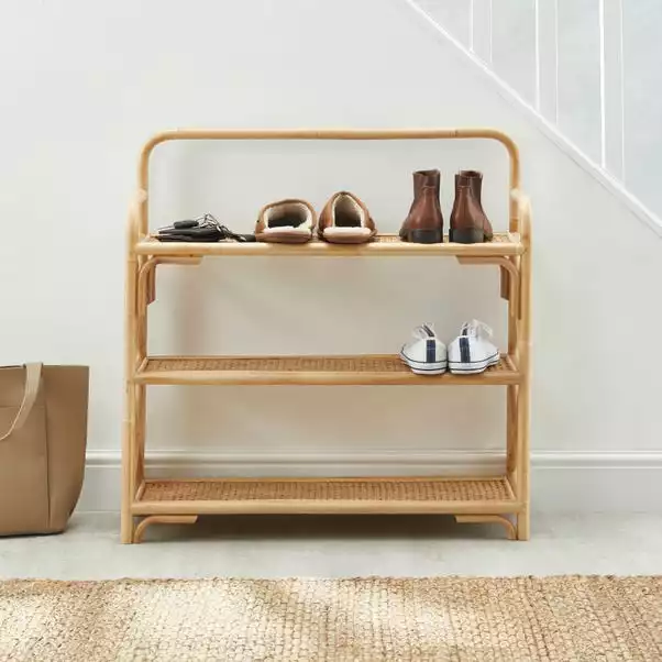 Dunelm French Cane 3 Tier Shelving Unit