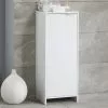 Lloyd Pascal Jaxon White Single Door Floor Cabinet With Adjustable Shelf