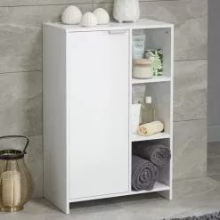 Lloyd Pascal Jaxon White Console Unit With Open Shelves