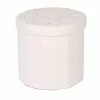 Dunelm Round Cream Shoe Storage Ottoman