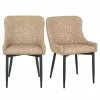 Dunelm Montreal Set Of 2 Faux Leather Dining Chairs