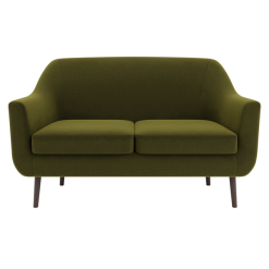 Dunelm Eddie Velvet 2 Seater Small Tub Sofa