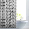 Dunelm Geo Tile Black Shower Curtain