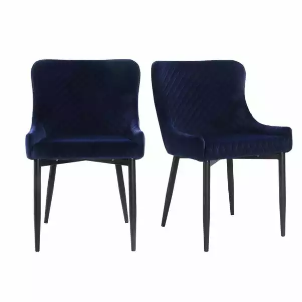 Dunelm Montreal Set Of 2 Velvet Dining Chairs