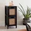 Dunelm French Cane Black 2 Drawer Unit