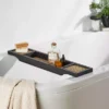 Dunelm French Cane Black Bath Rack