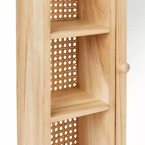 Dunelm French Cane Mirror Cabinet - Image 4