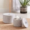 Dunelm Set Of 2 Paper Grey Woven Storage Baskets