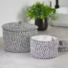 Dunelm Set Of 2 Paper Black Woven Storage Baskets